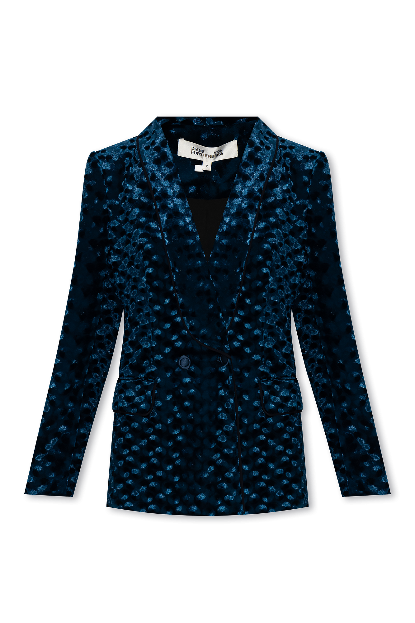 Navy blue Velvet blazer Diane Von Furstenberg Vitkac Canada